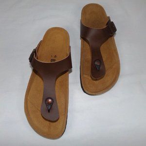 Bayton Mercure Thong Sandal Camel Women's Size 11 NWOT